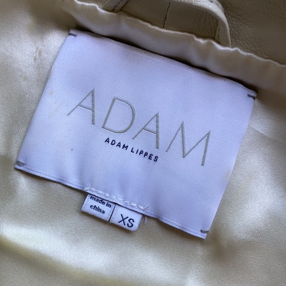 Vintage ADAM By Adam Lippes Leather Peplum Jacket - Picture 4 of 5